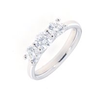 Anello Fanton Gioielli Donna TRILOGY in Oro bianco Diamante ANOR-195-52